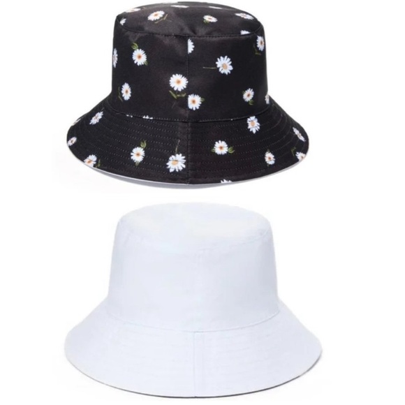 Alice + Olivia by Stacey Bendet Reversible Bucket Hat Daisy Floral New w/ tags! - Picture 7 of 8